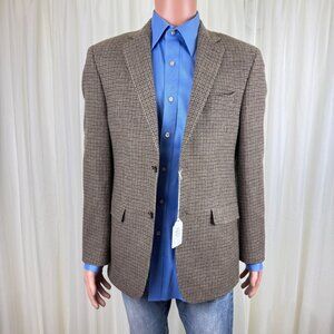 New Men's Lauren Ralph Lauren Wool Houndstooth Sports Coat Blazer Jacket Sz 40R